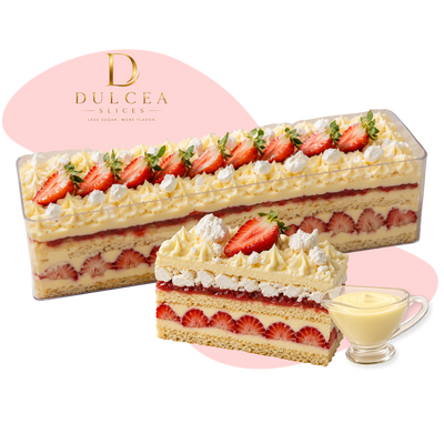 STRAWBERRY CLOUD PAVLOVA SLICE