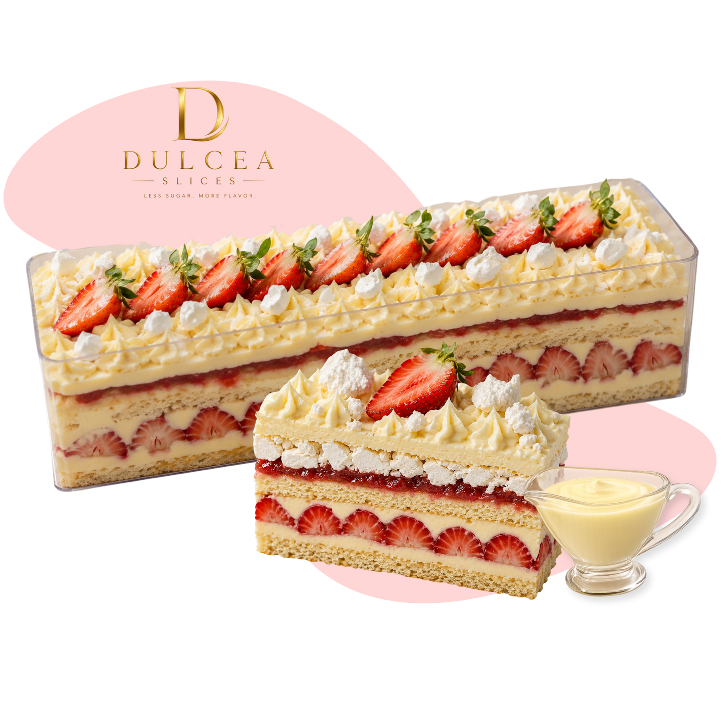 STRAWBERRY CLOUD PAVLOVA SLICE