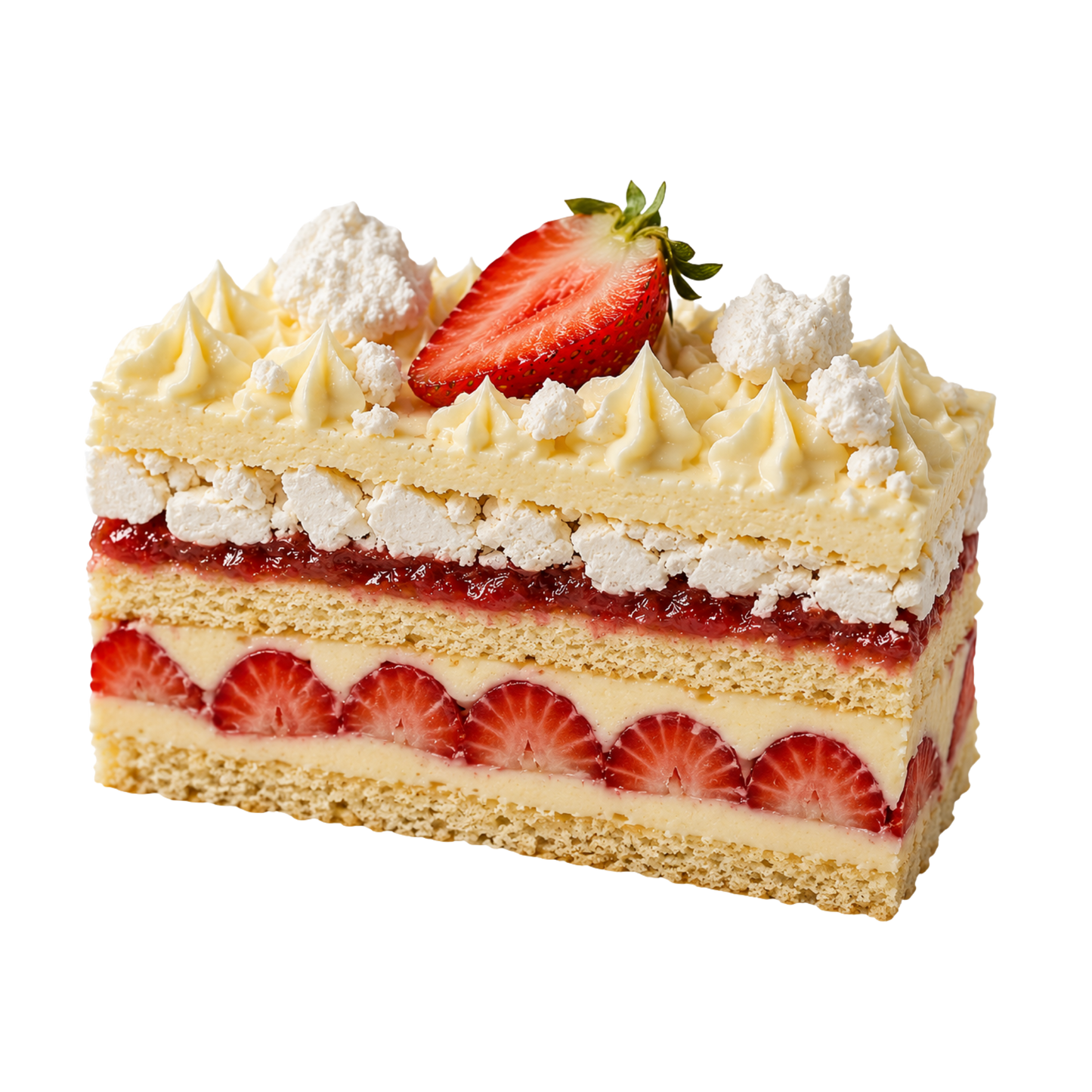 STRAWBERRY CLOUD PAVLOVA SLICE