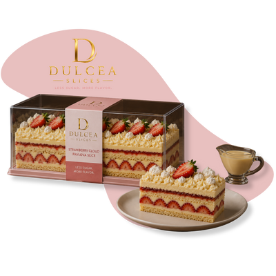 STRAWBERRY CLOUD PAVLOVA SLICE