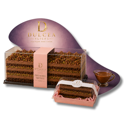 Pistachio Truffle Cake Slice