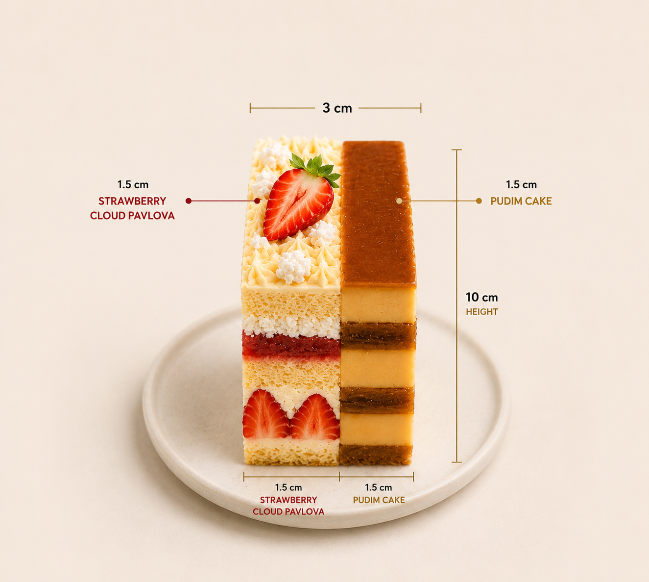 STRAWBERRY CLOUD PAVLOVA SLICE