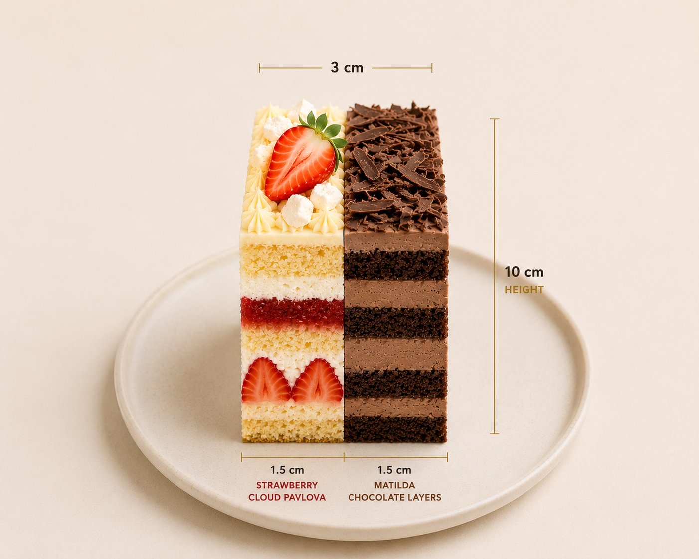 STRAWBERRY CLOUD PAVLOVA SLICE