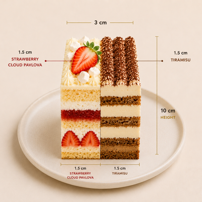 STRAWBERRY CLOUD PAVLOVA SLICE
