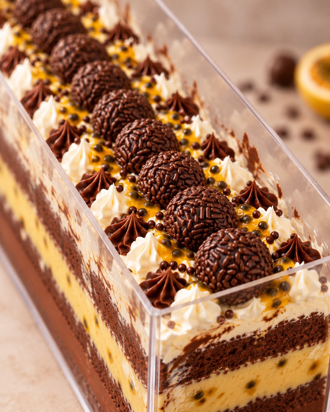Trufffled Passion fruit Cake Slice
